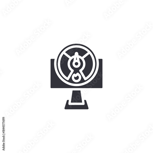 Smart home monitoring display icon showing real-time system control, automation dashboard, and connected device management interface.