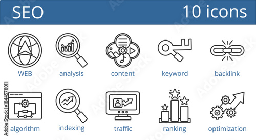 Search Engine Optimization (SEO) icon vector illustration concept	
