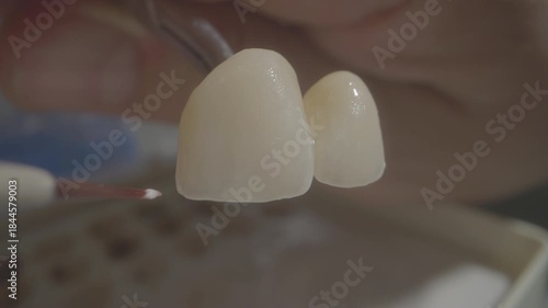 Veneers shade inspection, Comprehensive visual inspection of porcelain veneers to evaluate color consistency and margin fit