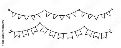 Set of hand drawn holiday bun...