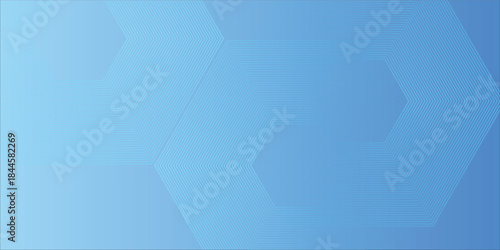 Blue Gradient Background With Geometric Hexagon Pattern And Subtle Line Details eps10