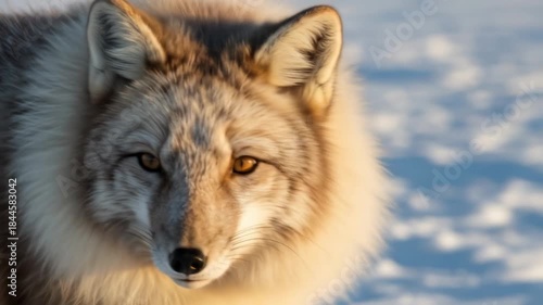 Wolf profile in winter