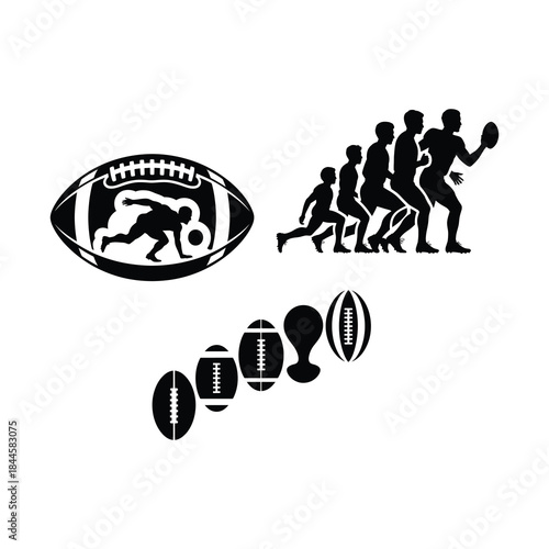 Legacy Football Timeline Silhouette Pack.