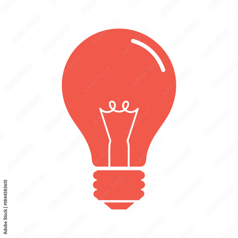 Fototapeta premium Bright idea represented by a simple light bulb icon