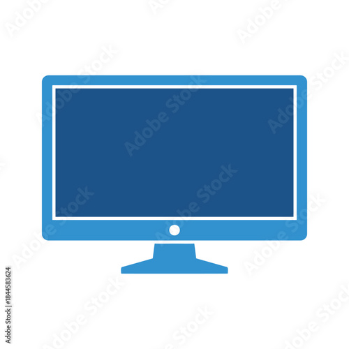 Computer monitor icon on white background