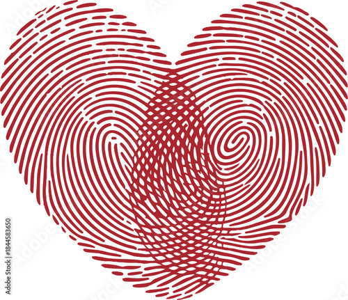 Lip print heart