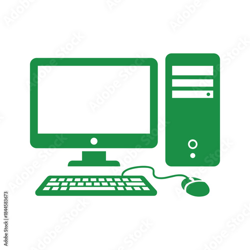 Computer system with monitor keyboard and mouse