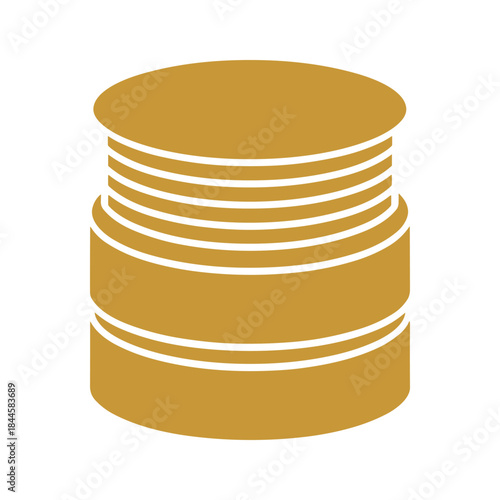 Stack of golden coins illustration