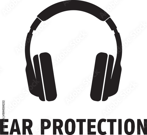 Black Headphones Ear Protection Icon
