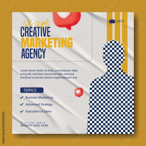 Digital Marketing Agency Promotion Template.
Modern Digital Marketing Social Media Design.
Online Marketing Business Creative Template.
Digital Marketing Strategy Banner Design.