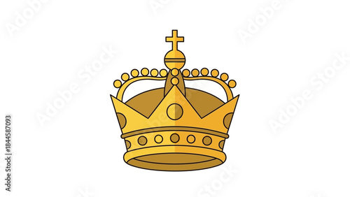 Golden Crown Illustration Symbolizing Royalty Power Success and Leadership