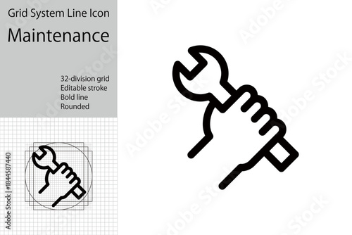 Icons representing maintenance, repair, wrench, etc.
