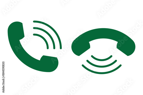 Phone icon. Phone call icon accept and decline