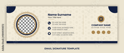 Professional Email Signature Template – Corporate Business Email Footer Vector Design