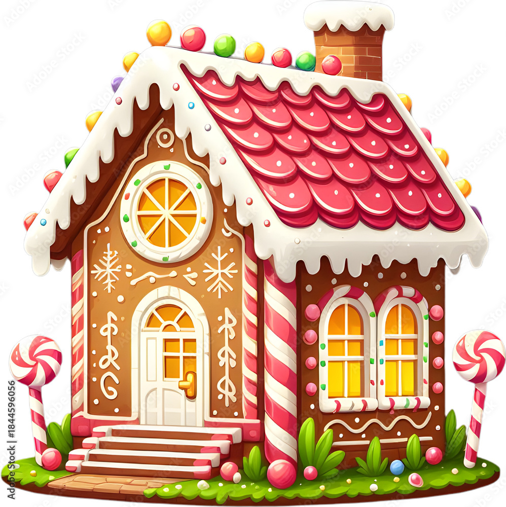 Naklejka premium Sweet Gingerbread House