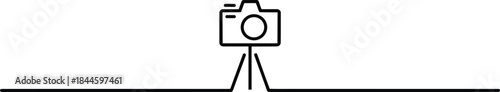 Camera on Tripod Icon Design for Photography Concept