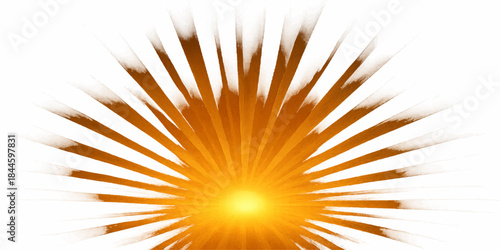 Abstract sun explosion with bright yellow and orange rays vector illustration design, a burst of warm summer light and energy