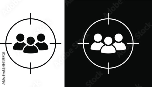 Marketing Strategy Icons. Target audience symbol set. Marketing strategy symbols. Customer Profile Icons