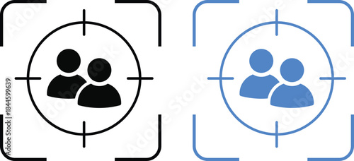 Marketing Strategy Icons. Target audience symbol set. Marketing strategy symbols. Customer Profile Icons