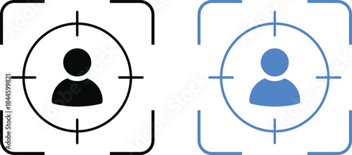 Marketing Strategy Icons. Target audience symbol set. Marketing strategy symbols. Customer Profile Icons