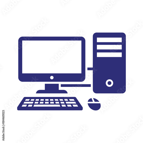 Desktop computer system with monitor and accessories
