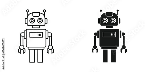 Two robots standing side by side