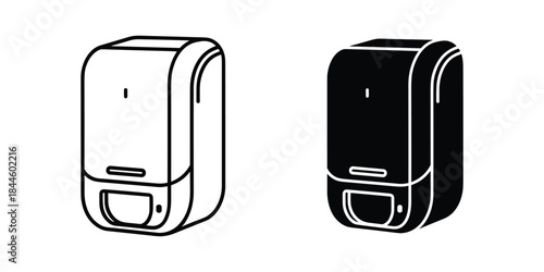 Automatic soap dispensers in white and black