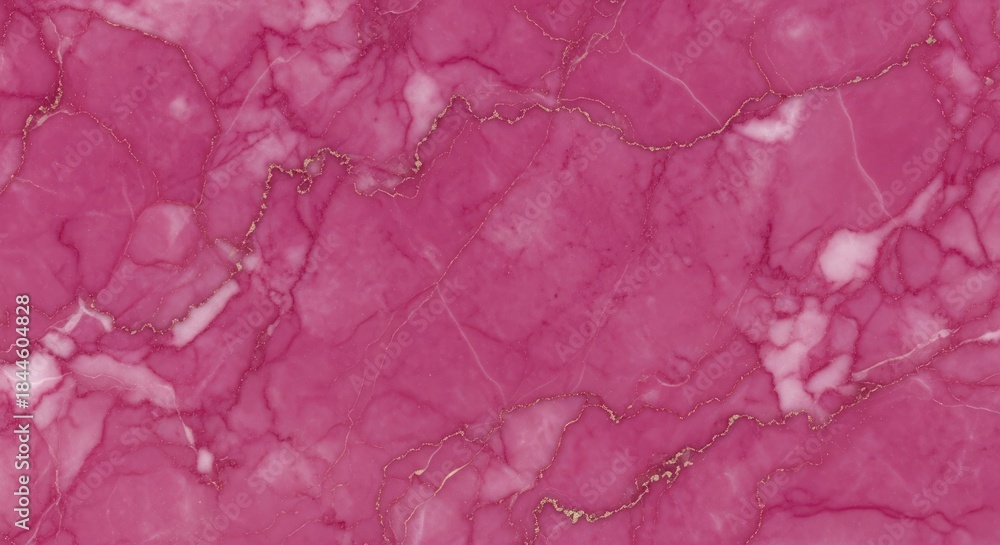 Fototapeta premium Pink and white marble texture with gold veins.