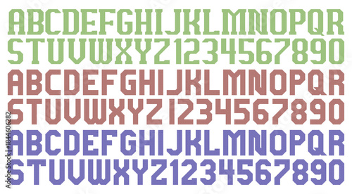 Set of dotted alphabet concepts isolated on white. Vector illustration.