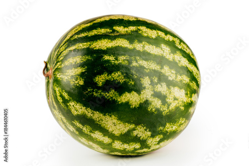 Watermelon with half isolated on white background.