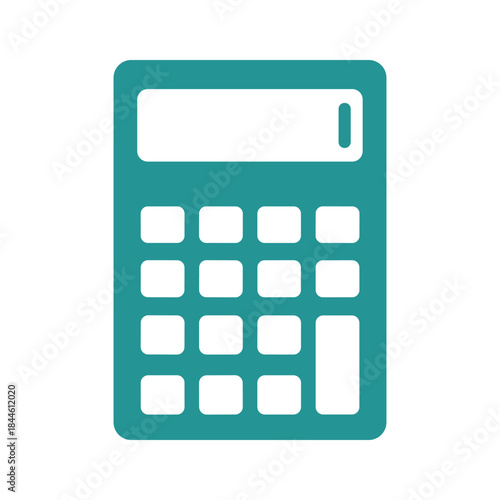 Simple calculator icon with teal background