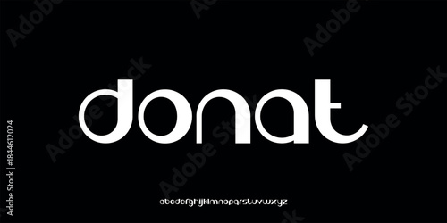 Vector illustration of a modern sans serif style alphabet font with rounded shapes, clean, soft and friendly characters.