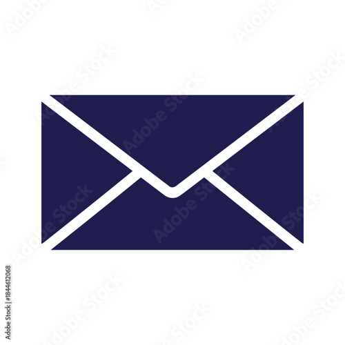 Simple envelope icon on white background