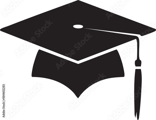 Graduate hat student vector logo icon. Graduate cap university education school diploma academic symbol pictogram.