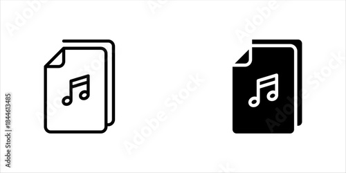 Audio file. Audio icon. Sound file. Music icon. Music file. Musical note. Audio sign. Voice icon. Audio system. Document icon. Office document. Download music file. Song sign. Noise. Tune sign. Record