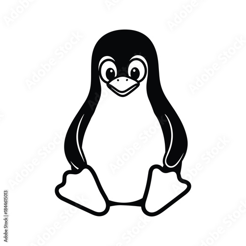 Cute cartoon penguin character illustration