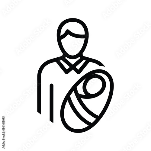 Father holding newborn baby