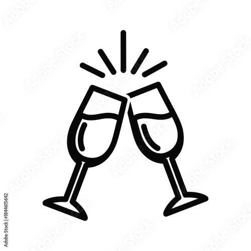 Cheers to a celebration with champagne flutes