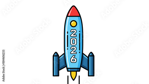 New Year 2026 Launch: Rocket Taking Off for Future Goals