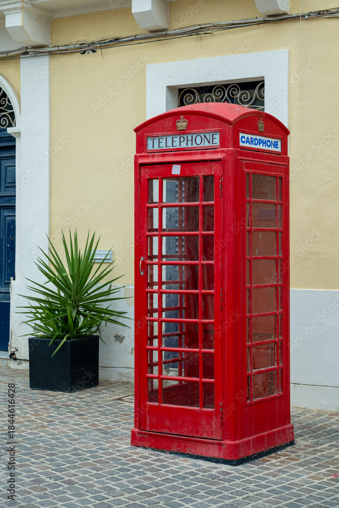 Obraz premium Red Telephone Box and Yucca