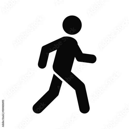 Person running silhouette icon