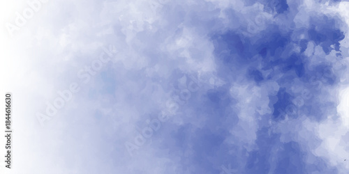 Beautiful blue sky and white cumulus clouds on a clear summer day background