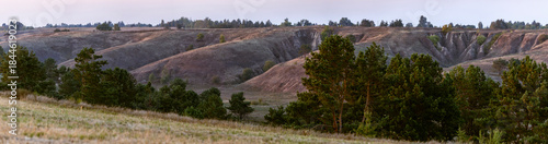 Konstfotografi Panoramic View Of Erosion Ravine Landscape