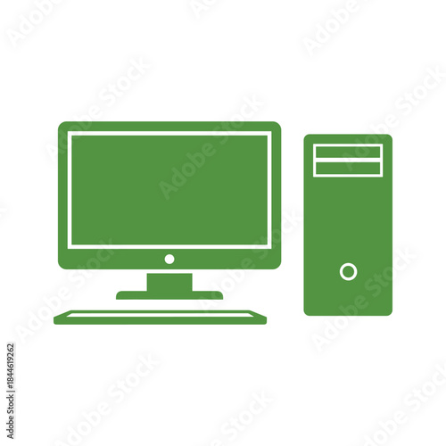Desktop computer system with monitor and cpu