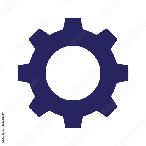 Setting gear icon in dark blue color