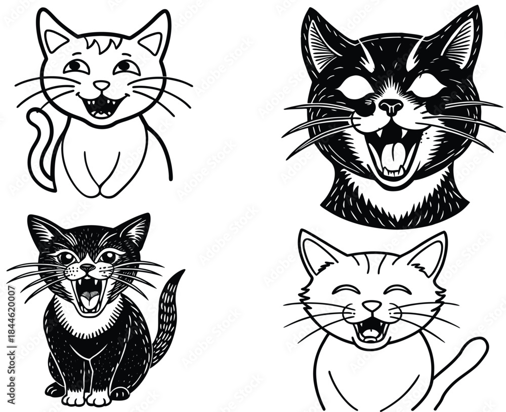 Fototapeta premium cat emotions 