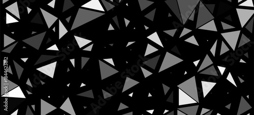 Modern black metal low poly backdrop
