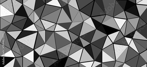 Modern black metal low poly backdrop