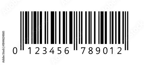 Barcode, bar code icon isolated on transparent background, simple example barcode vector icon, universal tag for scanning product - vector