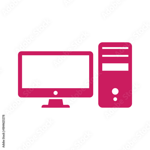 Desktop computer system with monitor and cpu